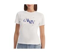 Calvin Klein Jeans - T-shirt Slim con Grafica Split Logo - - Tops - Donna - Bianco - XS