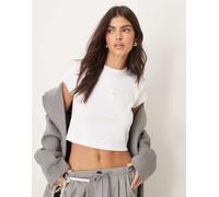 Calvin Klein Jeans - T-shirt taglio corto bianca con logo a monogramma-Bianco L