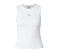 Calvin Klein Jeans - Top senza maniche bianco con etichetta cucita S