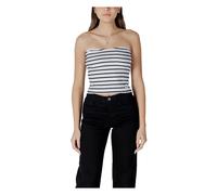 Calvin Klein Jeans - Top in Cotone a Righe Senza Maniche - - Tops - Donna - Bianco - S
