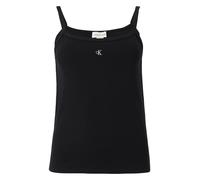 Calvin Klein SL 2x2 Baby Rib Strap Tank Lv047g208g Canotta, Black (Black), M Donna