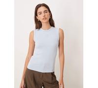 Calvin Klein Canotta da Donna SL 1X1 in Cotone Raffinato a Coste LV047B265G, Blu, S