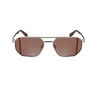 CALVIN KLEIN JEANS Unisex Adult Sunglasses CKJ25202S - Light Gold with Solid Red Lens