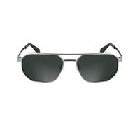 Calvin Klein Jeans Unisex Adult Sunglasses CKJ25202S - Light Ruthenium with Solid Grey Lens
