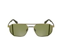 CALVIN KLEIN Jeans Unisex Adult Sunglasses CKJ25202S - Matte Gold with Solid Khaki Lens