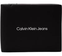 Calvin Klein Jeans Uomo Borsello Print Bifold in Pelle, Nero (Black), Taglia Unica