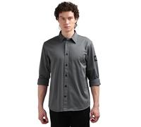 Calvin Klein Jeans Uomo Camicia Relaxed Shirt Maniche Lunghe, Grigio (Endless Grey), XL