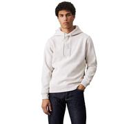 Calvin Klein Jeans Uomo Felpa con Cappuccio, Grigio (Ivory Grey Heather), L