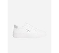 Calvin Klein Jeans Vulc Flatf Leather Logo W - Scarpe Sneakers - Donna - Bianco 39
