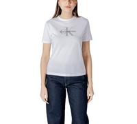 Calvin Klein Jeans White Cotton T-Shirt - IT40|S