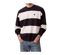 Calvin Klein, ,Knitwear ,Uomo ,Bianco ,S Maglione a righe con logo monogramma