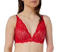 Calvin Klein Lght Foderato Tuffo Reggiseno con Scollatura a V, Rustic Red, 2C Donna