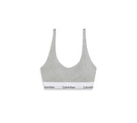 Calvin Klein Donna Bralette Lightly Lined con Fascia con Logo, Grigio (Grey Heather), S