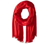 Calvin Klein Lightweight Pashmina Scarf with Tonal Logo Pattern Scialle, Rosso Rosso, Taglia Unica Donna