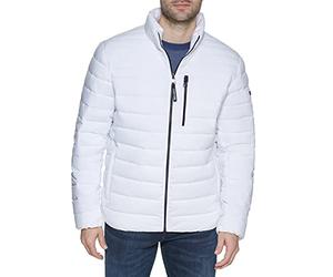 Calvin Klein Lightweight Puffer Water-Resistant Down Men’s Jacket Giacca, Bianco Impacchettabile, L Uomo