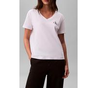 Calvin Klein Logo V-neck 2-pack Tee Adrenaline Rush/brilliant White Taglia: S | Pantaloni a zampa di elefante Outlet | Donna | Bianco
