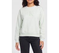 Calvin Klein Long Sleeve French Terry Monogram Phantom Green Taglia: S | Maglie a manica lunga Outlet | Donna | Verde