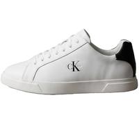 Calvin Klein Low Prof Cupsole Lth HM0HM02123 Low Top, Bianco (Bright White/Black), 40