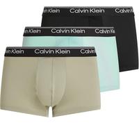 Calvin Klein Low Rise Trunk 3Pk 000Nb2569A, Boxer a Vita Bassa, Uomo, Multicolore (Blk/Palm Leaf STR_Beau Bl/F Mauve), XL