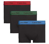 Calvin Klein Low Rise Trunk 3pk Boxer, Nero (B Eden/Vallarta Blue/Temper Wb), M (Pacco da 3) Uomo