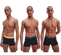 Calvin Klein Low Rise Trunk 3pk Boxer, Nero (Orange/Blue Shadow/Green), M (Pacco da 3) Uomo