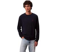 Calvin Klein LS Easy Monogram Tee LV04RD247G T-Shirt da Uomo, Blu (Zaffiro Scuro), L, Blu (Zaffiro Scuro), L