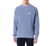 Calvin Klein LS Ez Cotton Waffle CRWNK Swtr 9 LV04RD313G Maglioni da Uomo, Blu (Dusty Sailor Blue), M, Blu (Dusty Sailor Blue), M