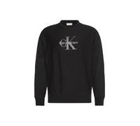 Calvin Klein LS PREMIUM TERRY MONOLOGO CN SWT Felpa da uomo, nero, M