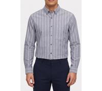 Calvin Klein Ls Stripe Oxford Shirt Harlem Night Blue Taglia: L | Camicie Business Outlet | Uomo | Nero
