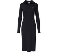 Calvin Klein LS Woven Label Johnny Collar Mid Lv047E202G Vestiti, Black (Black), M Donna