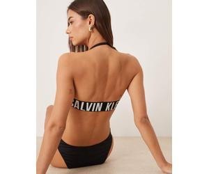 Calvin Klein - Luxe - Costume da bagno intero nero senza spalline con cut-out M