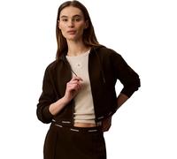 Calvin Klein Ls Terry Logo Waist Dark Coffee Taglia: S | Felpe con cappuccio Outlet | Donna | Marrone