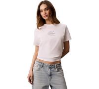 Calvin Klein SS Classic Seasonal Monologo Tee Lv047g831g Magliette grafiche, White (Bright White), L Donna