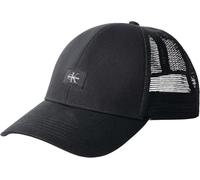 Calvin Klein Monologo LV04D5099G - Cappellino da Uomo con Toppa in Tessuto, Taglia Unica, Colore: Nero