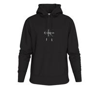 Felpa con cappuccio e logo Nero S Tinta unita