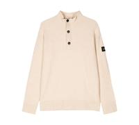 Calvin Klein - Lycra Blend Button Quarter Zip - - Knitwear - Uomo - Grigio - L