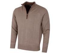 Calvin Klein - Maglia da uomo in cotone con lampo corta Caff Medium