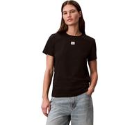 Calvin Klein Maglietta da Donna SS Woven Label Classic Fit LV047F227G, Nera, M