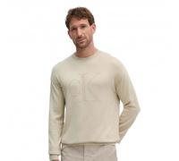 Calvin Klein Maglioncino Logo Centrale Avorio Uomo XS