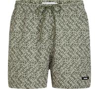 Calvin Klein Medium Drawstring-Print Km0Km01120 Pantaloncini da Bagno, Green (Zigzag Logo Green AOP), XL Adulto