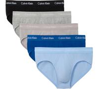 Calvin Klein Men Hip Brief 5 PK Blue (Classic Blue/Porpoise/Black/Grey) L