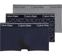 Calvin Klein Men Low Rise Trunk 3PK Blue (Shoreline/Cut Circles Shoreline/Mis) L