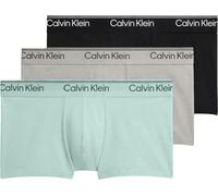 Calvin Klein Men Low Rise Trunk 3PK Green (Black/Light Cast/Feel The Mint) XS