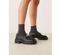 Calvin Klein - Mocassini neri con fibbia e suola spessa-Nero 41