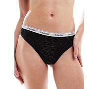 Calvin Klein - Modern - Brasiliana in pizzo nera con logo-Nero XXL