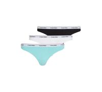 Calvin Klein - Modern - Confezione da 3 perizomi nero, bianco e blu con logo-Multicolore XL