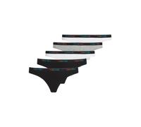 Calvin Klein - Modern - Confezione da 5 perizomi neri/bianchi/grigi con logo-Multicolore M