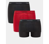 Calvin Klein - Modern Cotton Holiday - Confezione da 3 paia di boxer color nero e rosso-Multicolore S