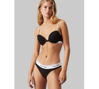 Calvin Klein - Modern Cotton - Reggiseno nero a mezza coppa con fodera leggera, ferretto e logo sulle spalline 32DD
