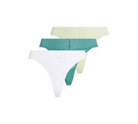 Calvin Klein - Modern Lace - Confezione da 3 perizomi in pizzo bianco, verde e blu acqua-Multicolore S